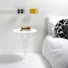 White round coffee table diameter 50cm modern design Janis, made in Italy Viadurini