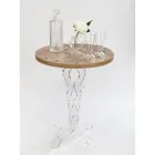 Round Coffee Table in Plexiglass and Oak Top 2 Dimensions - Phosphorus Viadurini