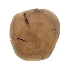 Round Coffee Table in Trunk of Wood and Steel Homemotion - Tancredi Viadurini