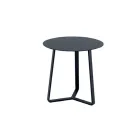 Round Outdoor Coffee Table in Epoxy Powder Coated Aluminum - Mitch Viadurini