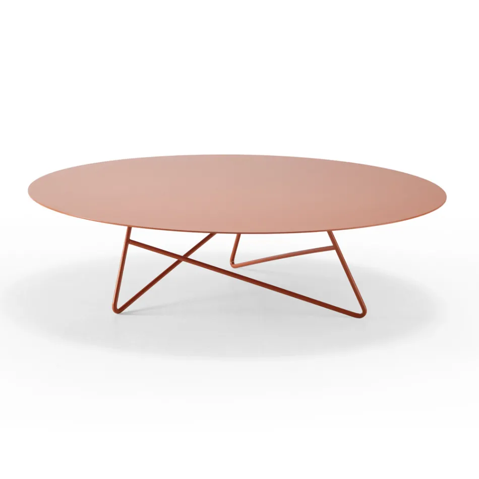 Round Metal Garden Coffee Table in Various Colors and 3 Sizes - Magali Viadurini