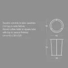 Round Coffee Table for Modern Living Room in Colored Metal Made in Italy - Raphael Viadurini