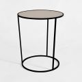 Modern Round Coffee Table in Colored Metal Made in Italy - Raphael