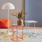 Round Coffee Table for Modern Living Room in Colored Metal Made in Italy - Raphael Viadurini