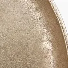 Round Table in Plated and Antique Vintage Aluminum Homemotion - Smemo Viadurini