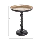 Round Table in Plated and Antique Vintage Aluminum Homemotion - Smemo Viadurini