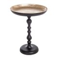Round Table in Plated and Antique Vintage Aluminum Homemotion - Smemo