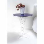 Lavender round coffee table 50 cm modern design Janis, made in Italy Viadurini