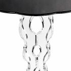 Round black coffee table 36 cm modern design Janis, made in Italy Viadurini