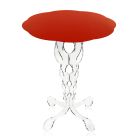 Red round coffee table 50 cm Janis, modern design, made in Italy Viadurini