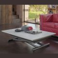 Transformable Coffee Table with Adjustable Height up to 82 cm Made in Italy - Wheel