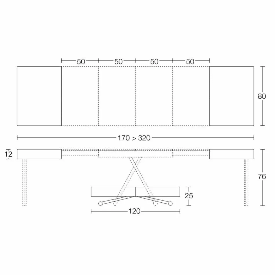 Transformable Design Coffee Table in Wood and Black Metal Made in Italy - Niverio Viadurini