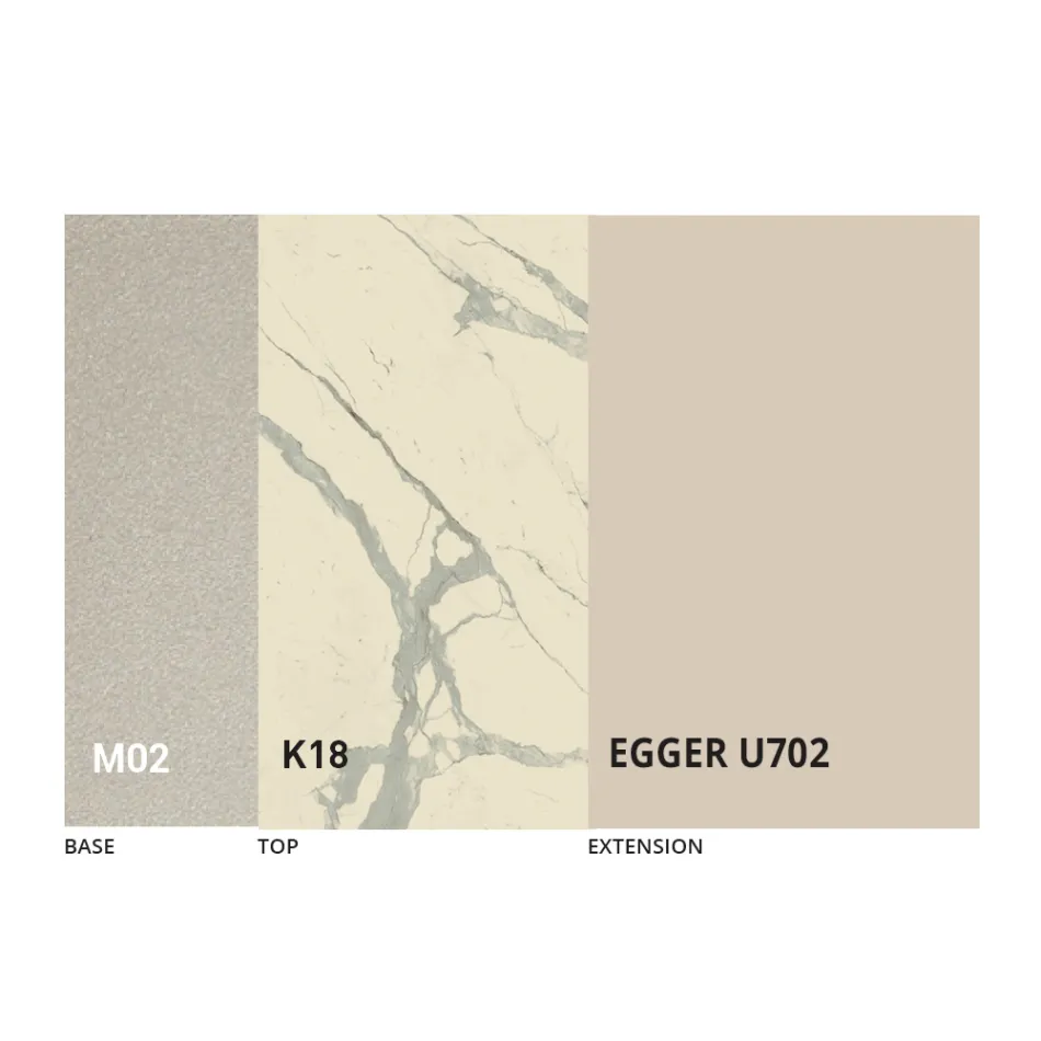 Transformable Coffee Table in Metal and Ceramic Design Made in Italy - Saturn Viadurini