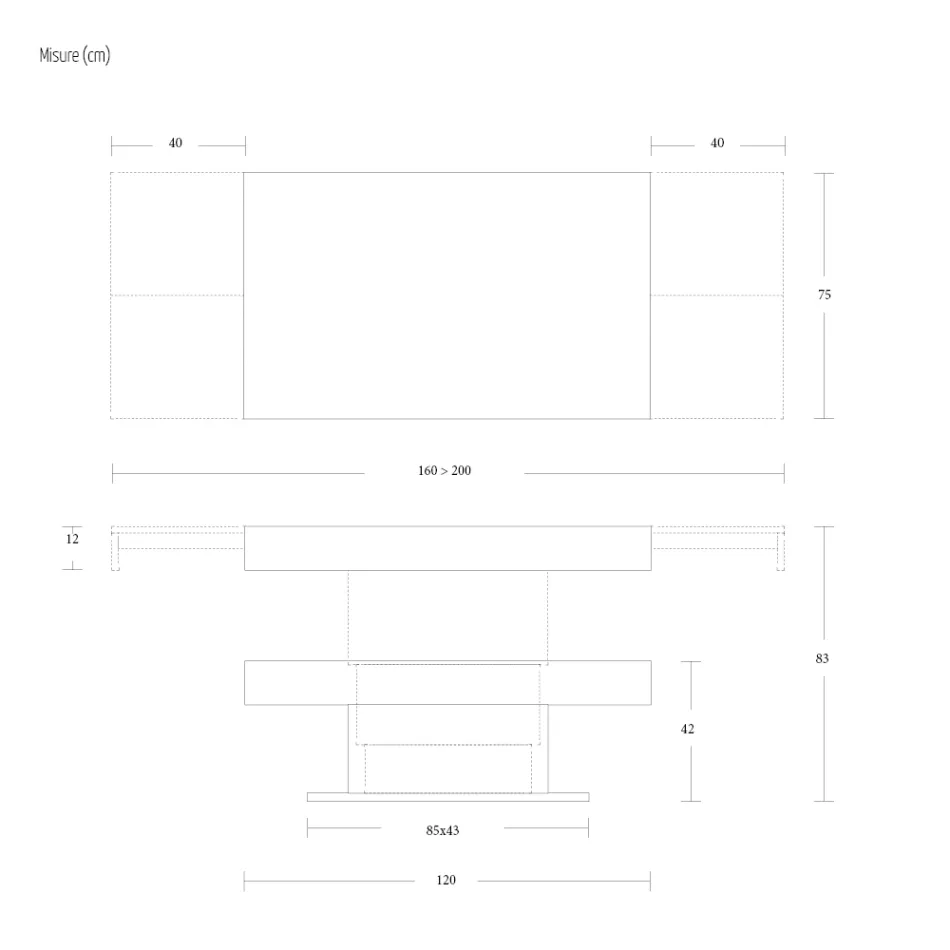 Transformable Coffee Table in Wooden Dining Table Made in Italy - Polar Viadurini