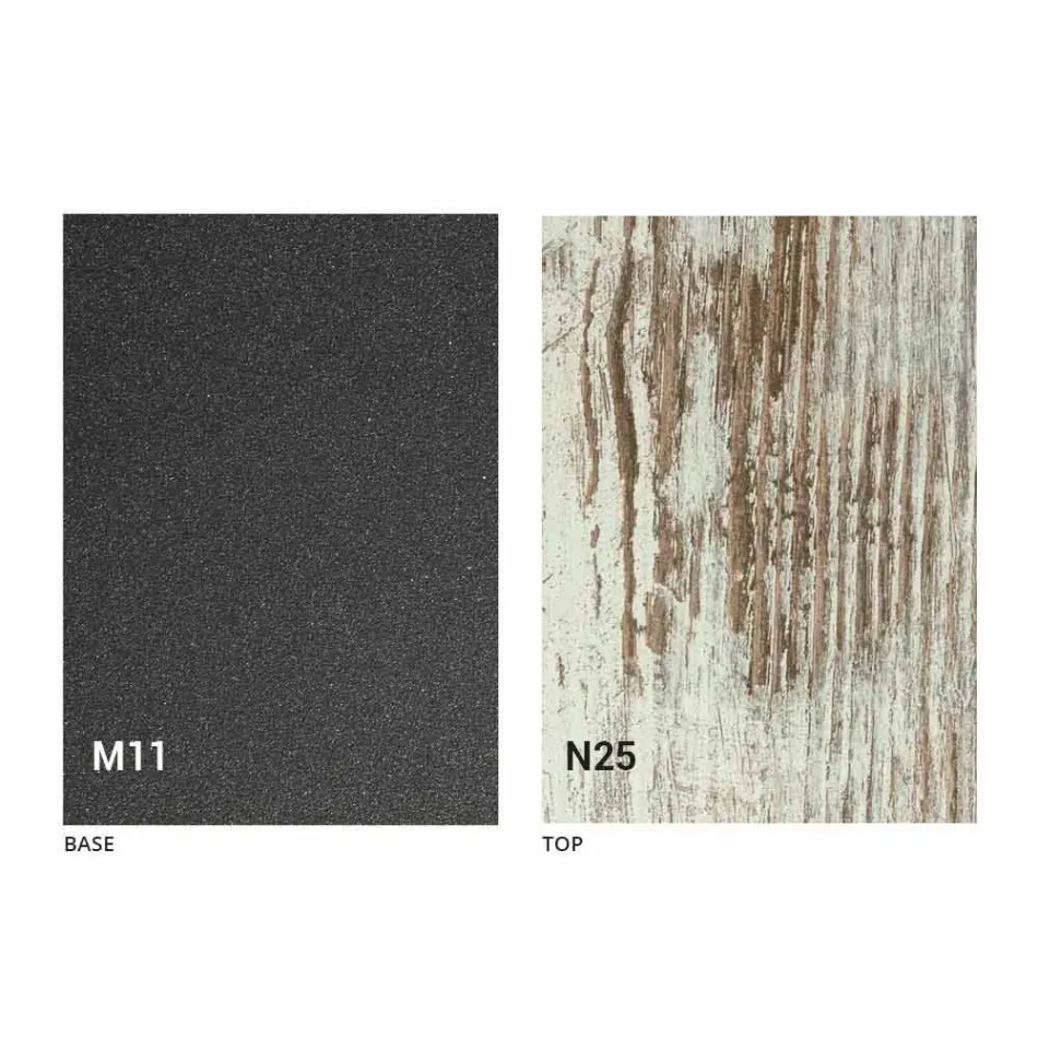 Coffee Table Convertible into a Dining Table Wood Top and Metal Base - Peach Viadurini