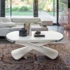 Transformable Coffee Table in Metal and Glass Living Room Table - Giordano Viadurini