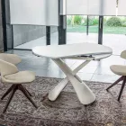 Transformable Coffee Table in Metal and Glass Living Room Table - Giordano Viadurini