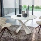 Transformable Coffee Table in Metal and Glass Living Room Table - Giordano Viadurini