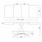 Modern Transformable Coffee Table with Malta Effect Top Made in Italy - Patroclus Viadurini