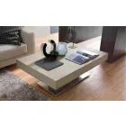 Modern Transformable Coffee Table with Mortar Effect Top Made in Italy - Salomon Viadurini
