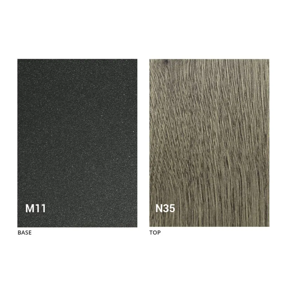 Modern Transformable Coffee Table in Graphite Metal and Wood Top - Sistocle Viadurini