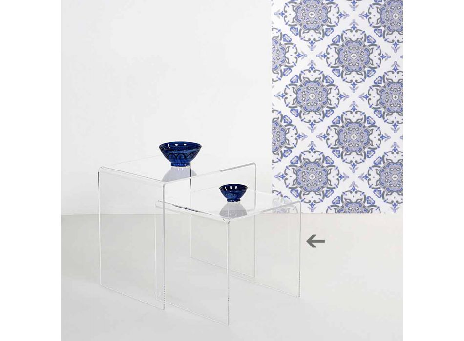 Contemporary design coffee table 40x40cm Terry Small, made in Italy Viadurini