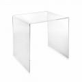 Modern transparent coffee table 40x40 cm Terry Small, made in Italy