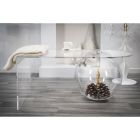 Transparent modern design coffee table L90xH40xP48 cm Bolly, made in Italy Viadurini