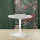 Eero Saarinen Tulip Coffee Table H 39 with Statuarietto Carrara Marble Top Viadurini
