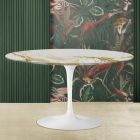 Tulip Coffee Table Eero Saarinen H 41 with Gold Caracatta Marble Top Made in Italy - Scarlet Viadurini