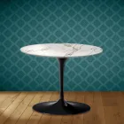 Eero Saarinen Tulip Coffee Table H 41 in Aura 22 Ceramic Made in Italy - Scarlet Viadurini