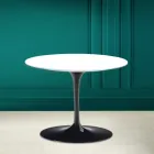Tulip Coffee Table Eero Saarinen H 41 in Absolute White Ceramic Made in Italy - Scarlet Viadurini