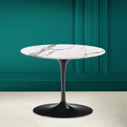 Tulip Coffee Table Eero Saarinen H 41 in Invisible Select Ceramic Made in Italy - Scarlet Viadurini