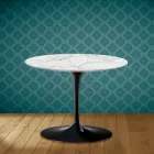Tulip Coffee Table Eero Saarinen H 41 in Morpheus Ceramic Made in Italy - Scarlet Viadurini