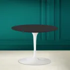 Tulip Coffee Table Eero Saarinen H 41 in Noir Soft Ceramic Made in Italy - Scarlet Viadurini