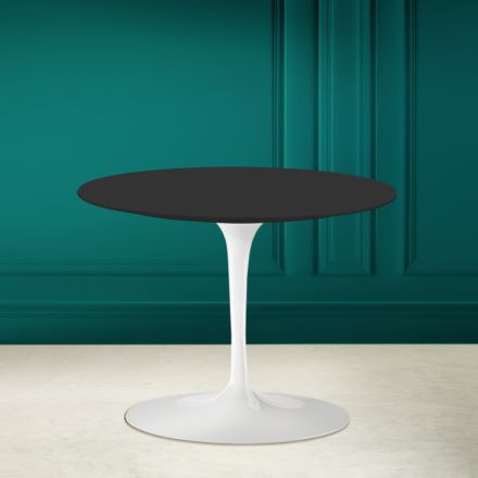 Tulip Coffee Table Eero Saarinen H 41 in Noir Soft Ceramic Made in Italy - Scarlet Viadurini
