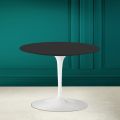 Tulip Eero Saarinen H 41 Coffee Table in Black Soft Ceramic Made in Italy - Scarlet