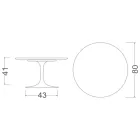 Eero Saarinen Tulip Coffee Table H 41 in Salina Ceramic Made in Italy - Scarlet Viadurini