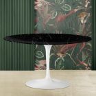 Tulip Coffee Table Eero Saarinen H 41 in Black Marquinia Marble Made in Italy - Scarlet Viadurini