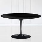 Tulip Coffee Table Eero Saarinen H 41 Oval with Black Liquid Laminate - Scarlet Top Viadurini
