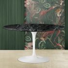 Eero Saarinen H 41 Oval Tulip Coffee Table with Green Alpi Marble Top Made in Italy - Scarlet Viadurini
