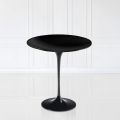 Tulip Eero Saarinen Coffee Table with Black Liquid Laminate Top H 52 Made in Italy - Scarlet