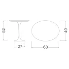 Tulip Coffee Table Eero Saarinen H 52 with Black Marquinia Marble Top Made in Italy - Scarlet Viadurini