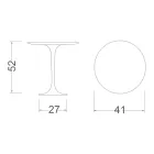 Tulip Coffee Table Eero Saarinen H 52 in Black Marquinia Marble Made in Italy - Scarlet Viadurini