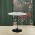 Tulip Eero Saarinen H 52 Oval Coffee Table in Arabesque Marble Made in Italy - Scarlet