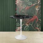 Tulip Coffee Table Eero Saarinen H 52 Oval in Green Alpi Marble Made in Italy Viadurini