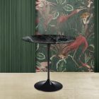 Tulip Coffee Table Eero Saarinen H 52 Oval in Green Alpi Marble Made in Italy Viadurini