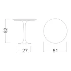 Tulip Coffee Table Eero Saarinen H 52 Round in Green Alpi Marble Made in Italy - Scarlet Viadurini