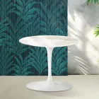 Saarinen Tulip Coffee Table H 39 cm in Glossy Calacatta Gold Florim Ceramic - Scarlet Viadurini