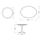Saarinen Tulip Coffee Table H 39 cm in Florim Statuario Matte Ceramic - Scarlet Viadurini